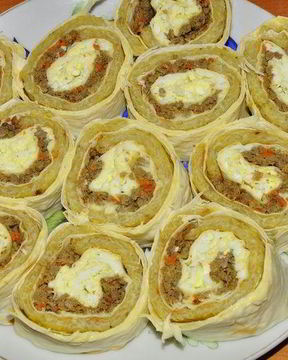 Лаваш с печенью говяжьей