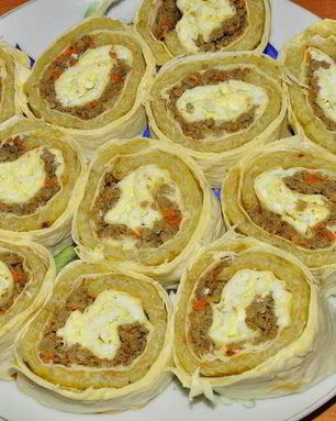 Лаваш с печенью говяжьей