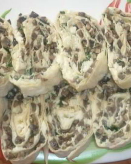 Рецепт лаваша с шампиньонами и сыром