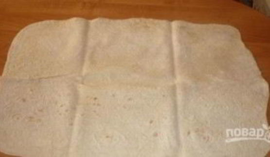 лаваш с шампиньонами и сыром