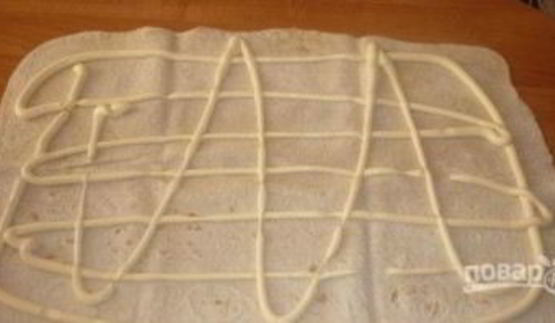 лаваш с шампиньонами и сыром