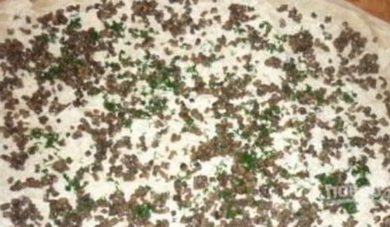 лаваш с шампиньонами и сыром