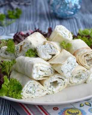 Лаваш с творогом и зеленью быстро и вкусно