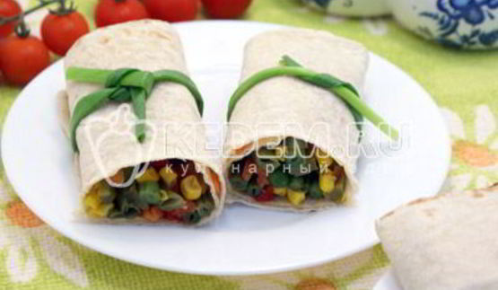 овощи в лаваше