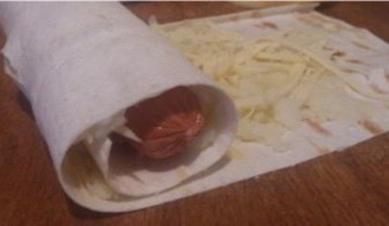 сосиски в лаваше с картошкой