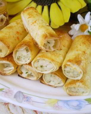 Трубочки из лаваша, запеченные в духовке