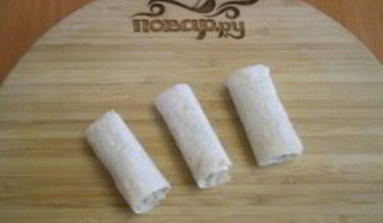 трубочки из лаваша, запеченные в духовке