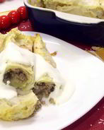 Трубочки с мясной начинкой Лавашони
