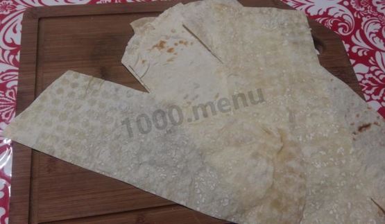 творожно-яблочные конвертики из лаваша