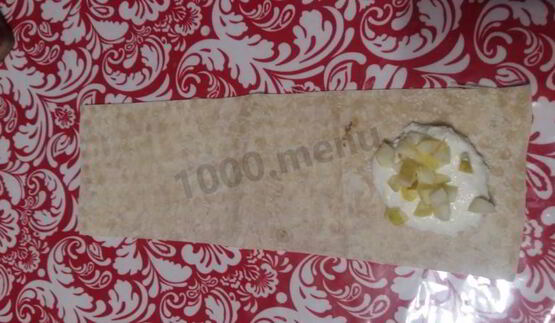 творожно-яблочные конвертики из лаваша