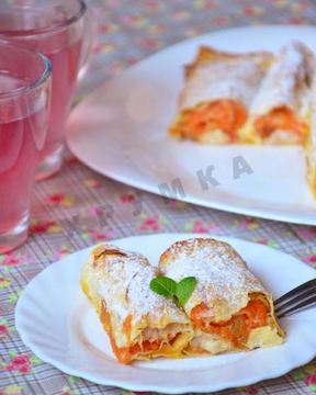 Вертуты с тыквой из лаваша