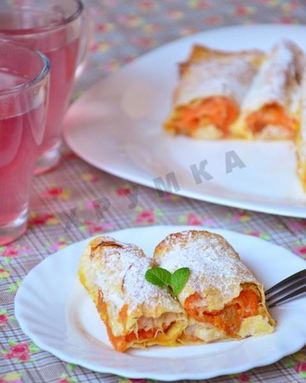 Вертуты с тыквой из лаваша