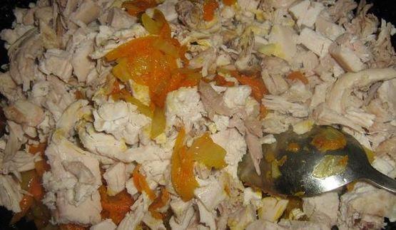 закуска из лаваша с курицей и баклажанами