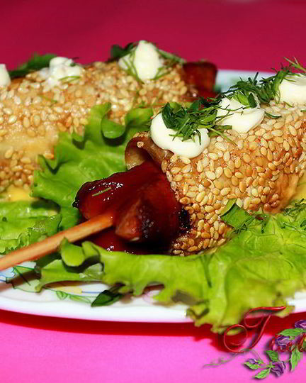 Рецепт закусочных сосисок в лаваше