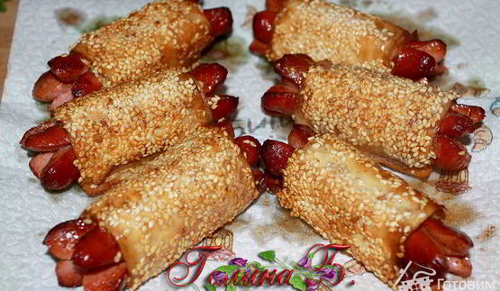 закусочные сосиски в лаваше