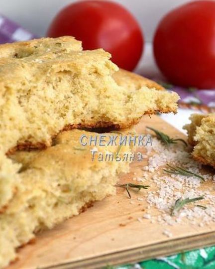 Рецепт фокаччи из трех видов муки с розмарином