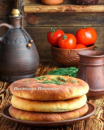 Рецепт лепешек с сыром, чесноком и зеленью