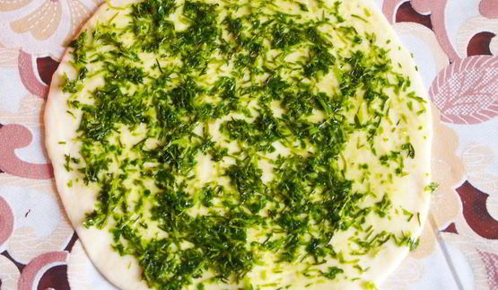 лепешки с зеленью