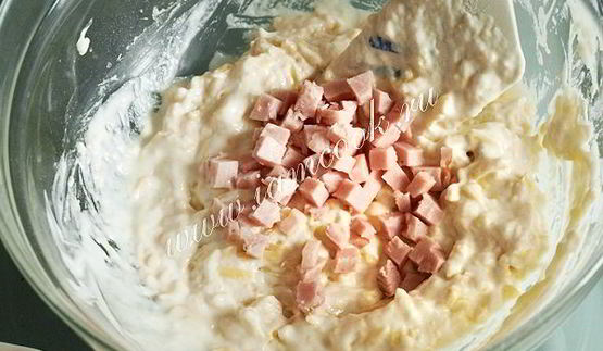 сырные лепешки с ветчиной