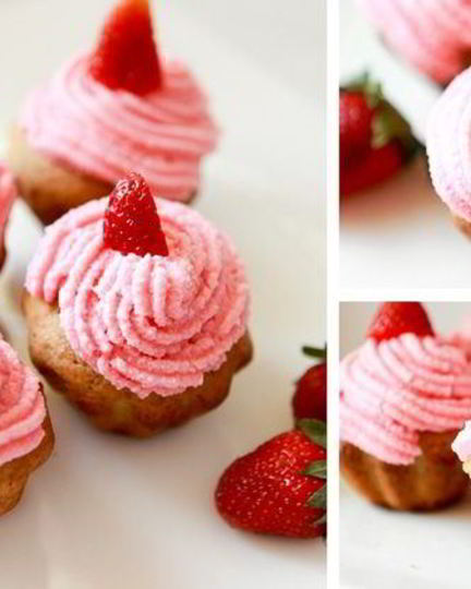 Рецепт банановых маффинов с клубникой