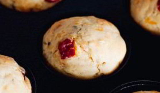 маффины с болгарским перцем и сыром чеддер