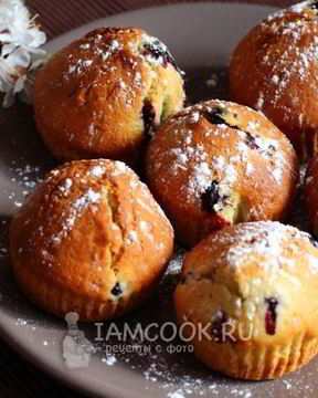 Маффины с черной смородиной