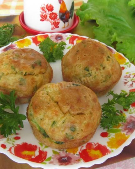 Рецепт маффины с кабачком и сыром