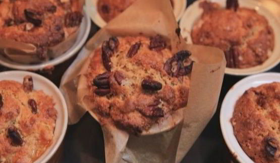 маффины с мандаринами и орехами