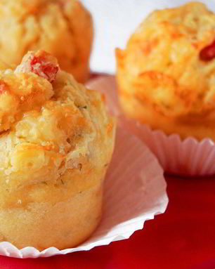 Маффины с сыром и ветчиной
