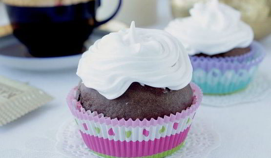 маффины с зефирным кремом