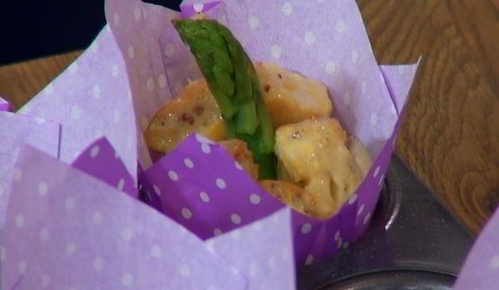 маффины со спаржей и горчицей