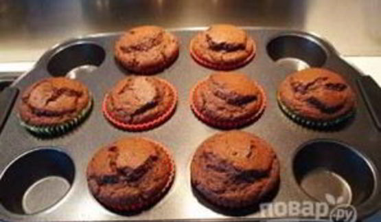 шоколадные маффины с какао