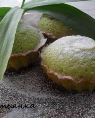 Зеленые маффины с чаем матча