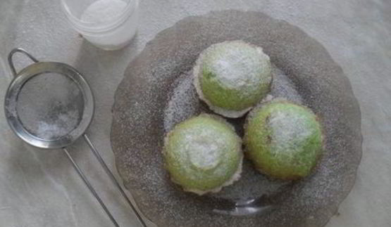 зеленые маффины с чаем матча