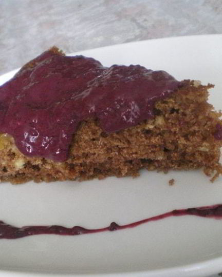 Рецепт ежевично-творожного соус к шоколадному маннику