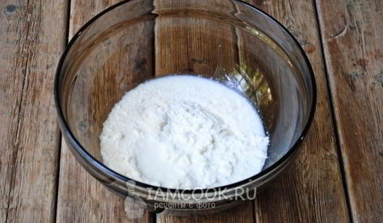 манник с вишней на кефире