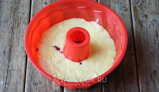 манник с вишней на кефире