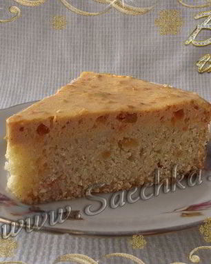 Манник в духовке с курагой