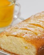 Постный кекс-манник с кокосом и персиками