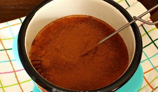 шоколадный манник на молоке