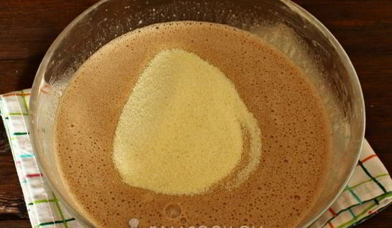 шоколадный манник на молоке