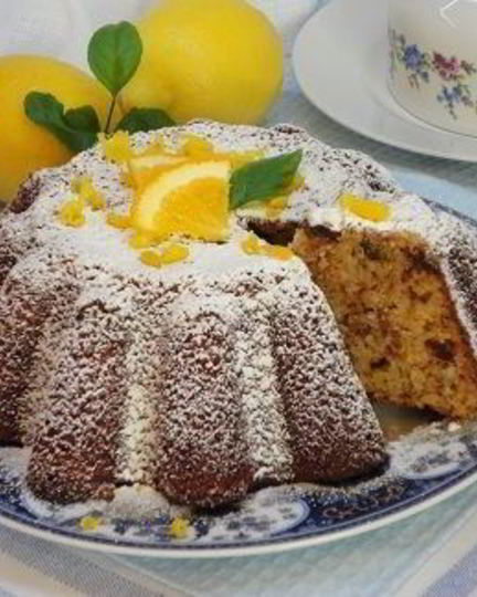 Рецепт цитрусового манника с финиками