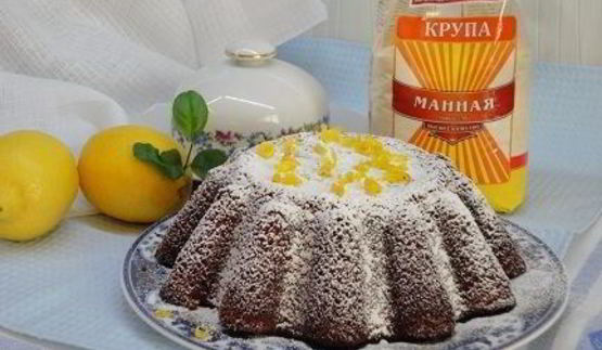 цитрусовый манник с финиками