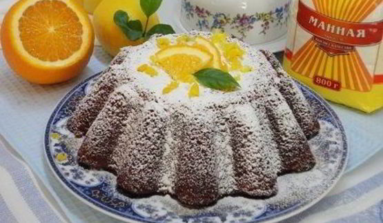 цитрусовый манник с финиками