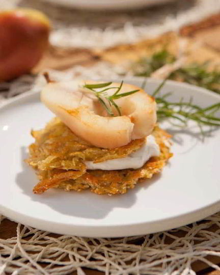 Рецепт картофельных оладий с грушей