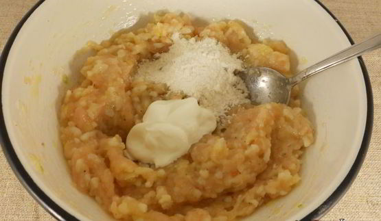 оладьи куриные с рисом