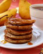 Оладьи с грушами и бананом