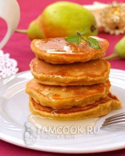 Рецепт оладий с грушами