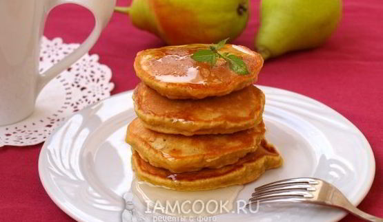 оладьи с грушами
