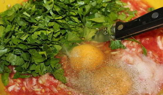 помидорно-кабачковые оладушки